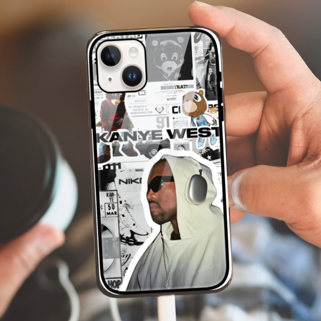 Kanye West IPhone Glass Back Cover Urban Street Kanye West IPhone Glass Back Cover Urban Street