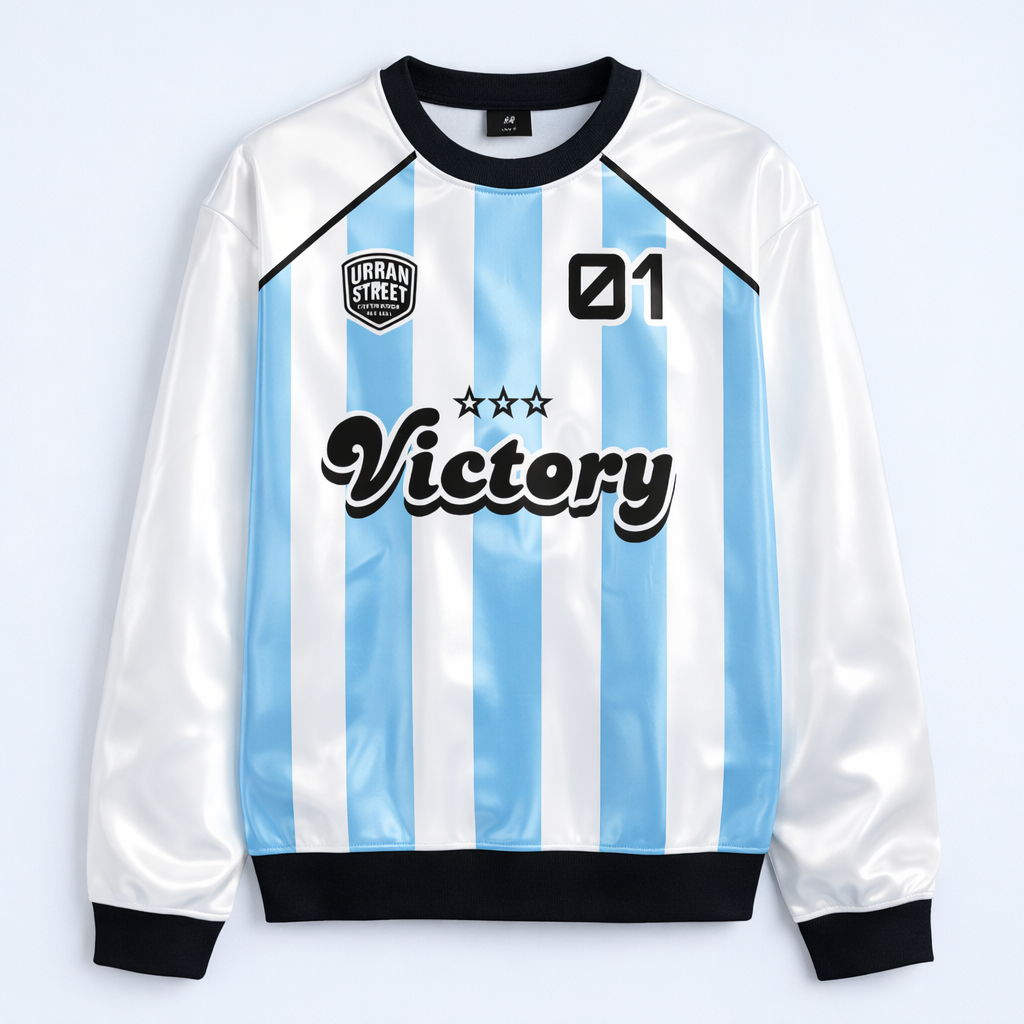 “Victory 01” White Jersey Tee