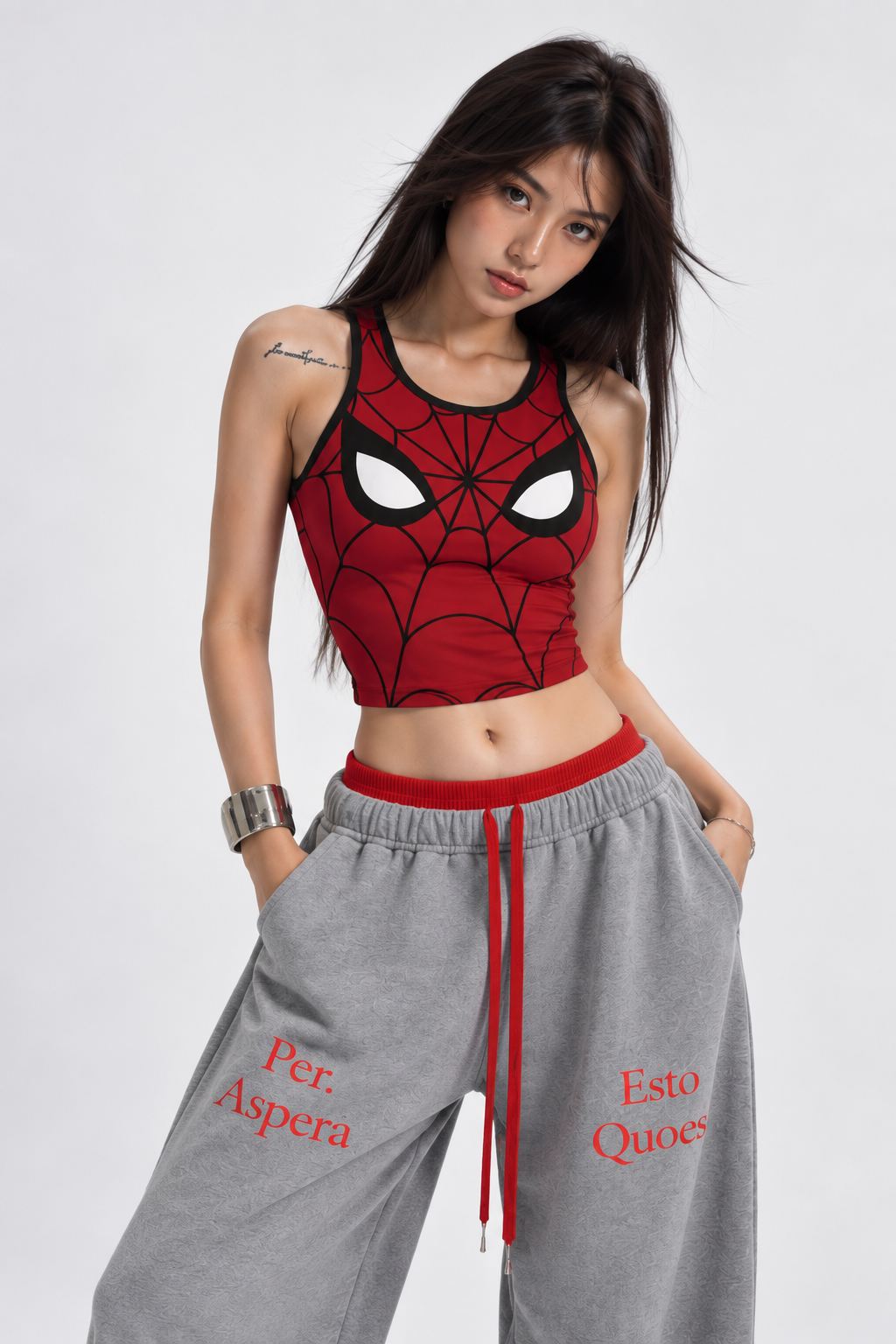 Web Slinger Crop Tank