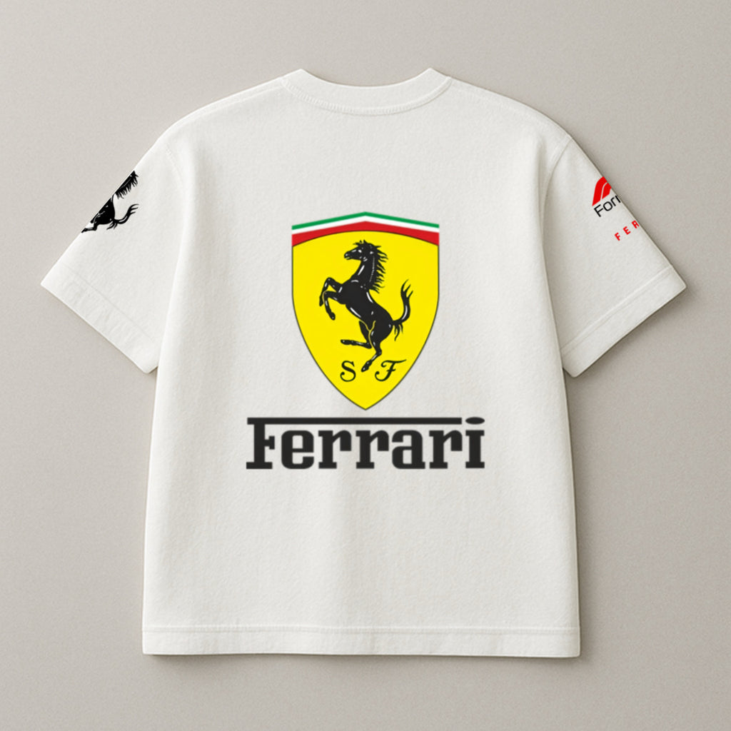 White Ferrari Regular Fit Tee