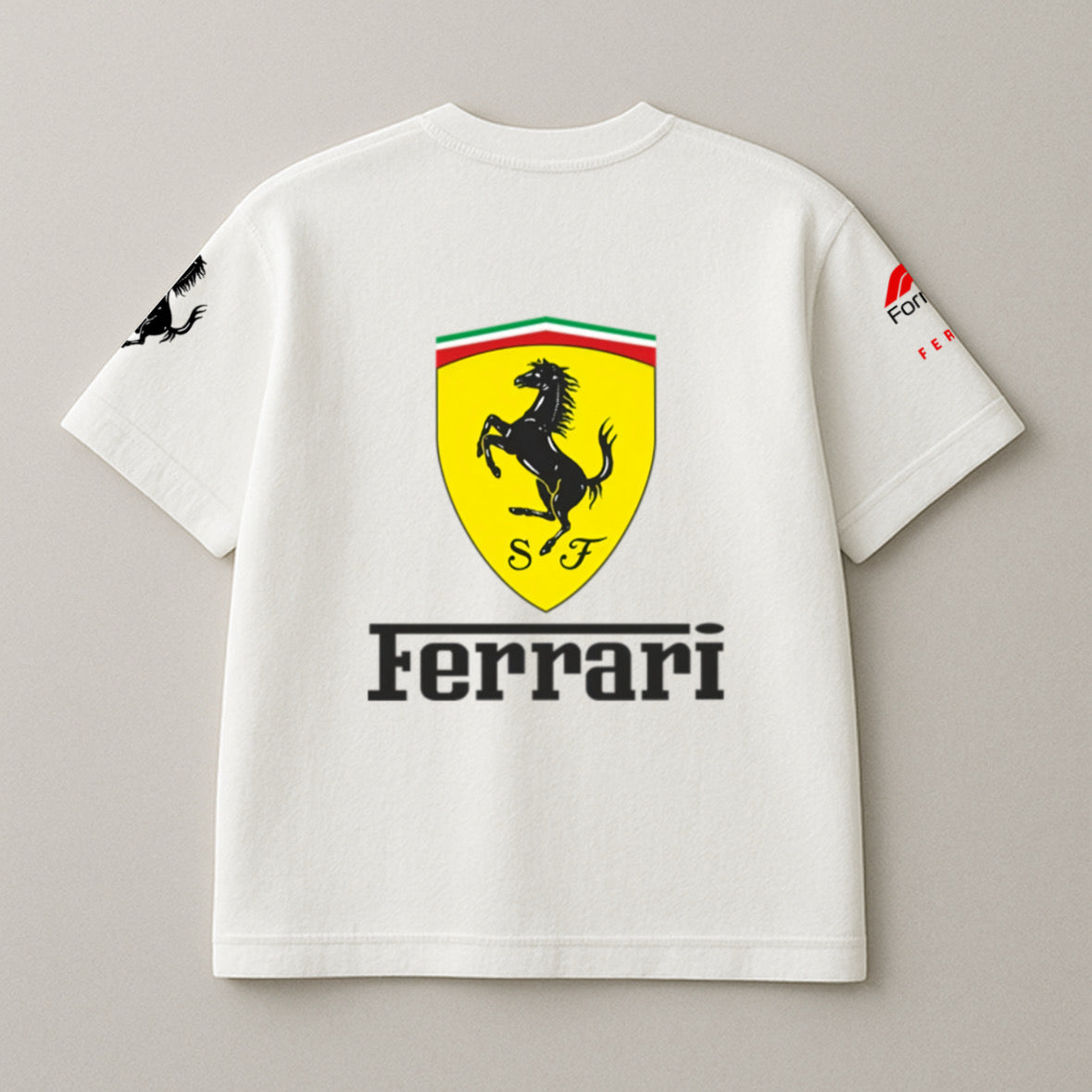 White Ferrari Regular Fit Tee
