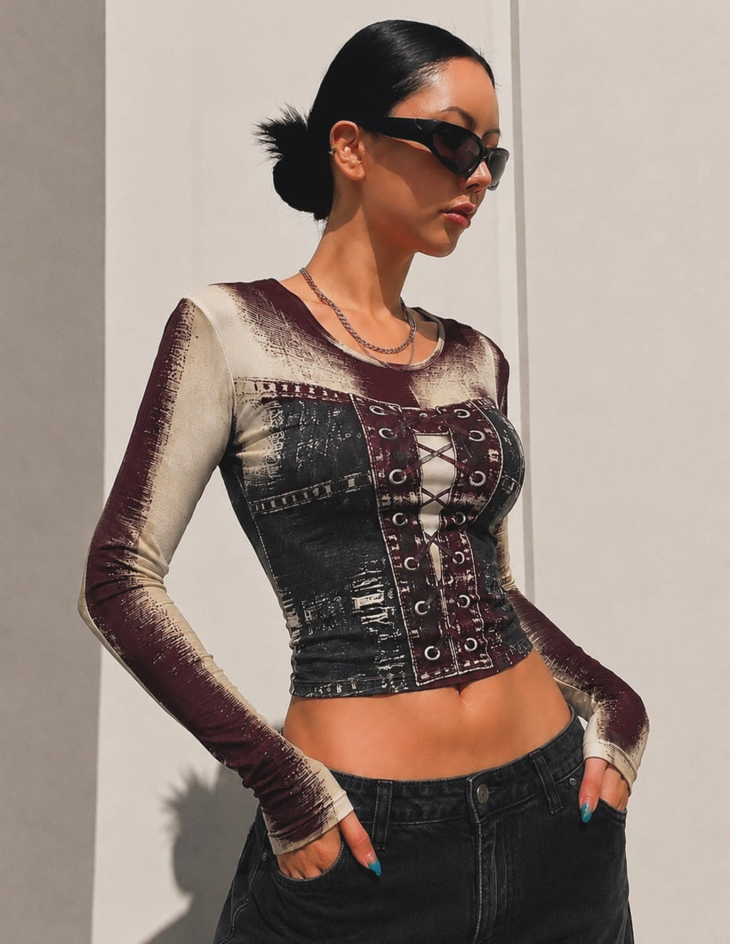 Vintage Corset Crop Top