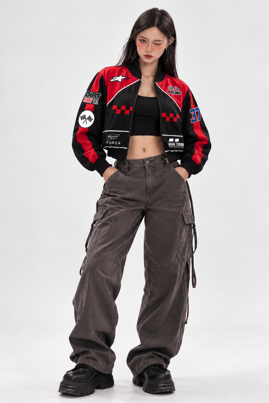 GT Racing Bomber Cropped