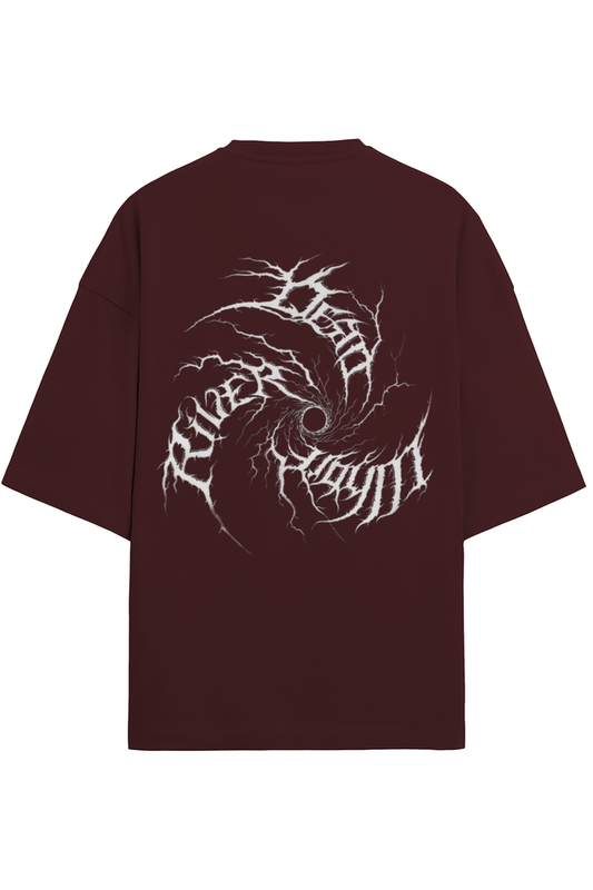 Thunder Maroon Terry Cotton Tee