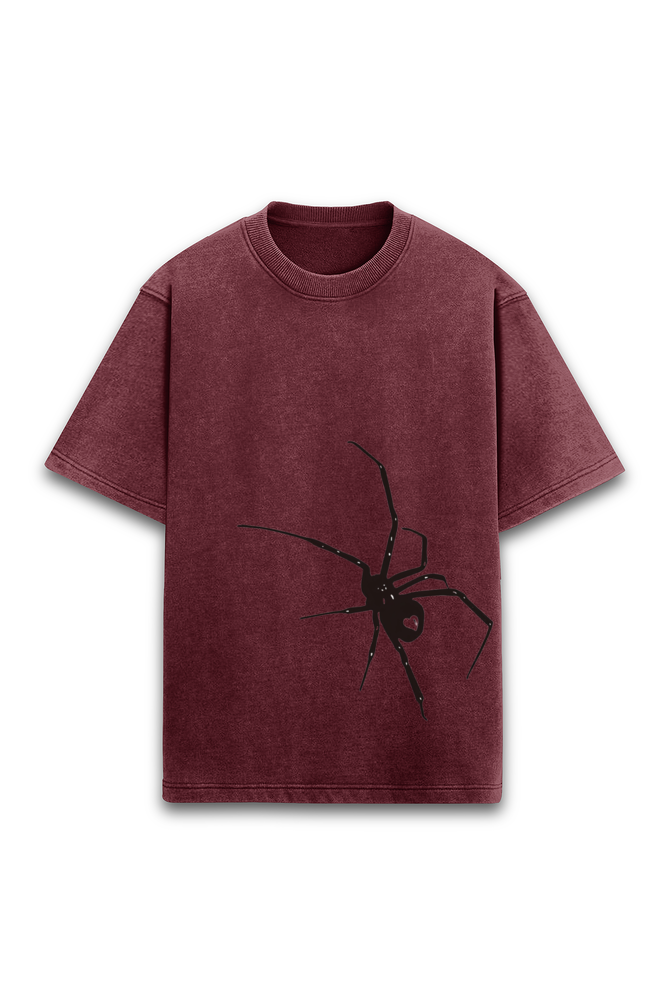 Crawler Maroon Acid Wash Tee