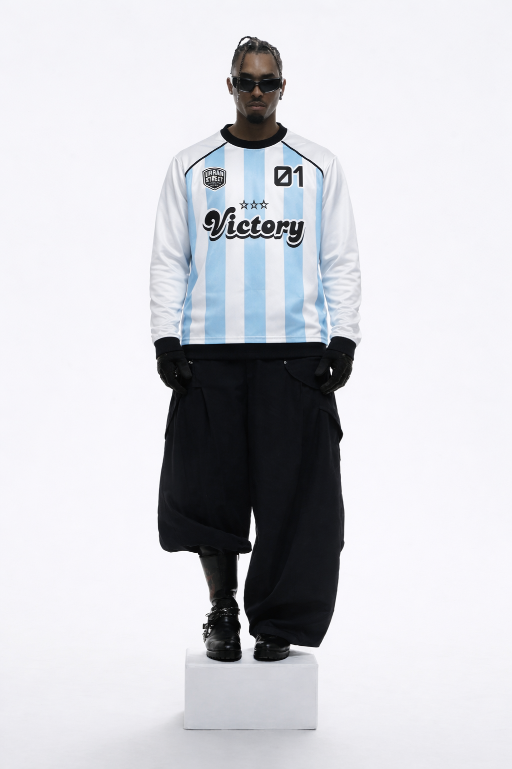 “Victory 01” White Jersey Tee