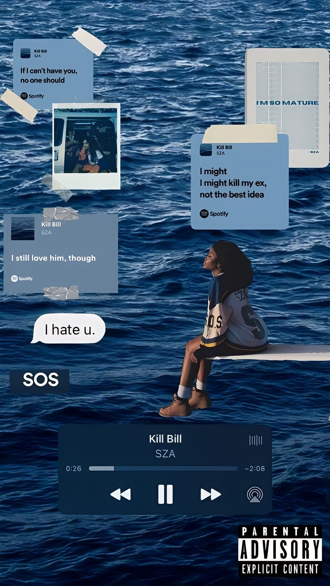 Kill Bill SZA iPhone Glass Cover