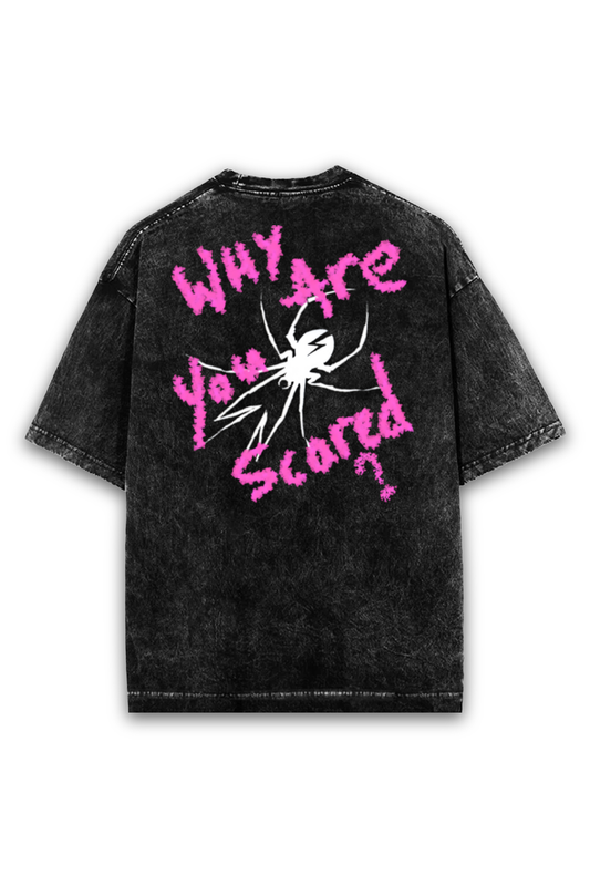 Scary Spider Acid Wash Tee