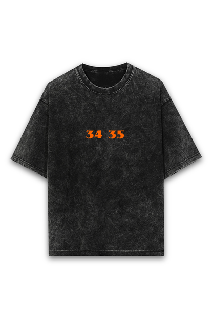 34 35 Acid Wash Black Tee