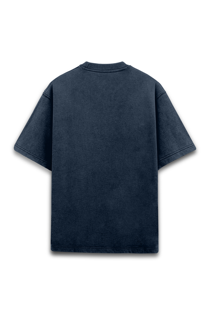 Berries Acid Wash Navy Blue Tee