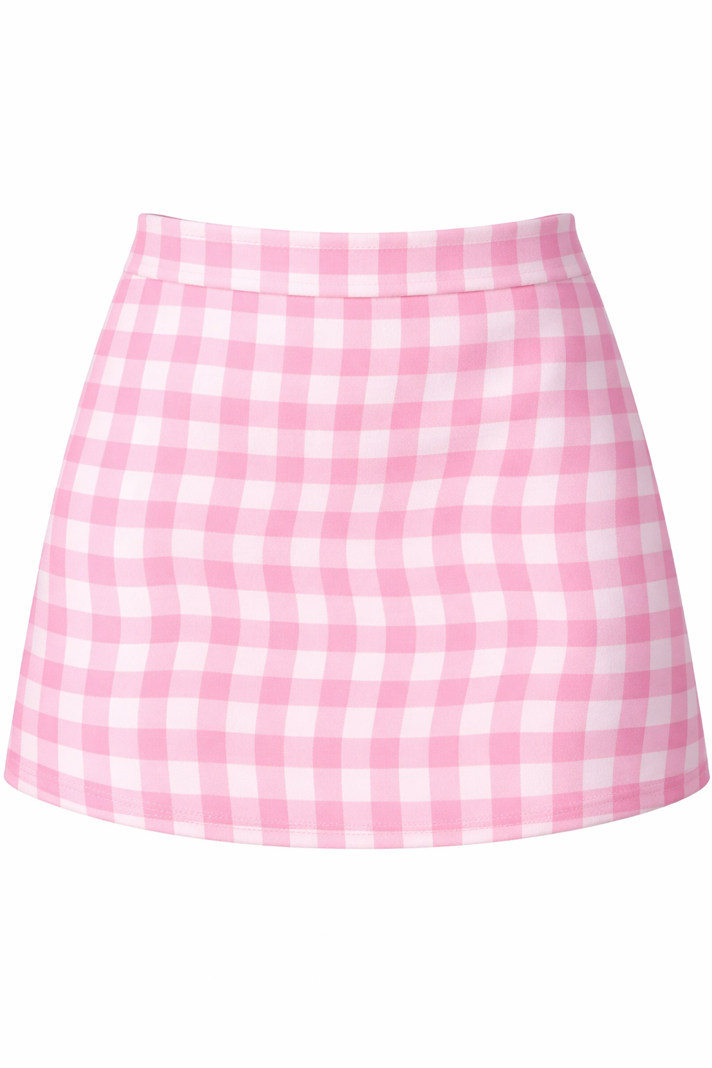 Blush Check Mini Skirt