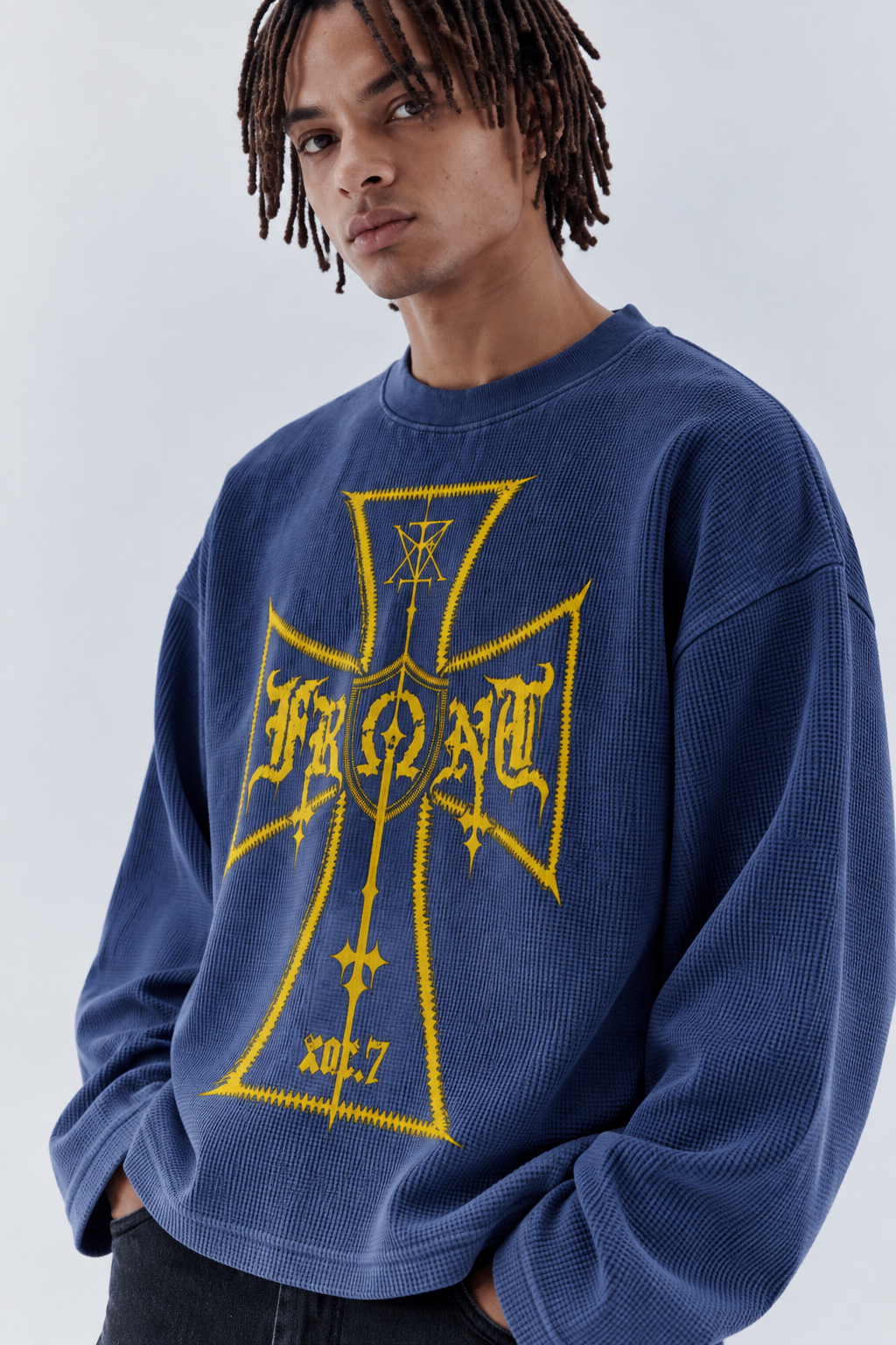 Royal Cross Waffle Tee