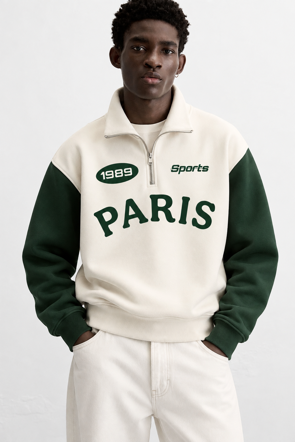 Paris Zip Top Sweatshirt