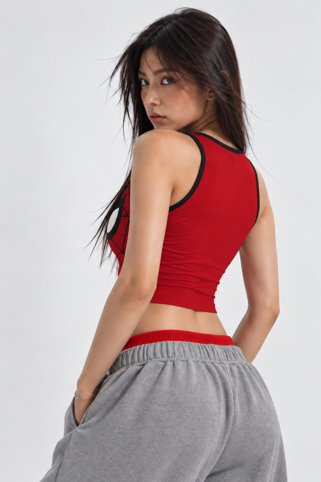 Web Slinger Crop Tank