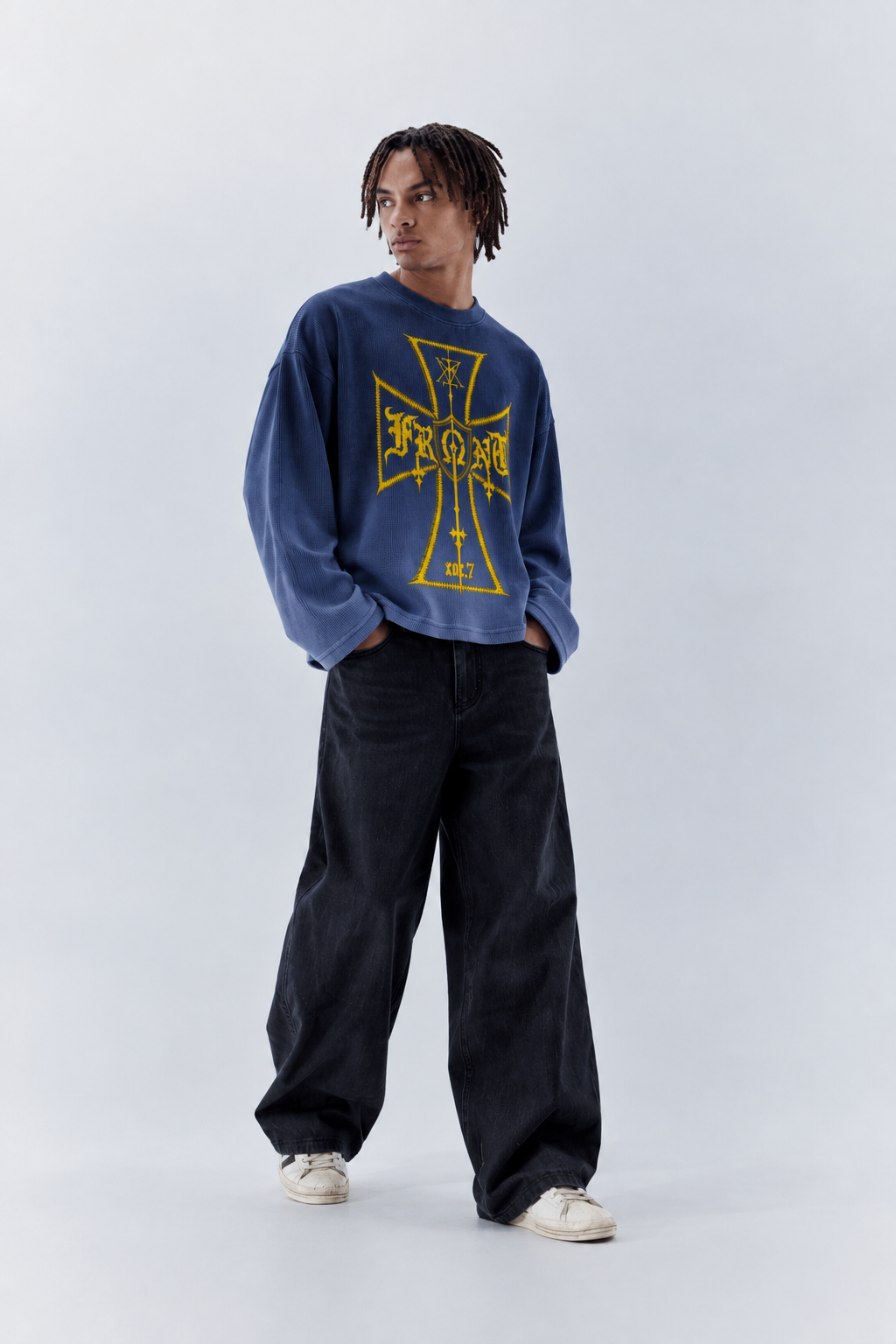 Royal Cross Waffle Tee
