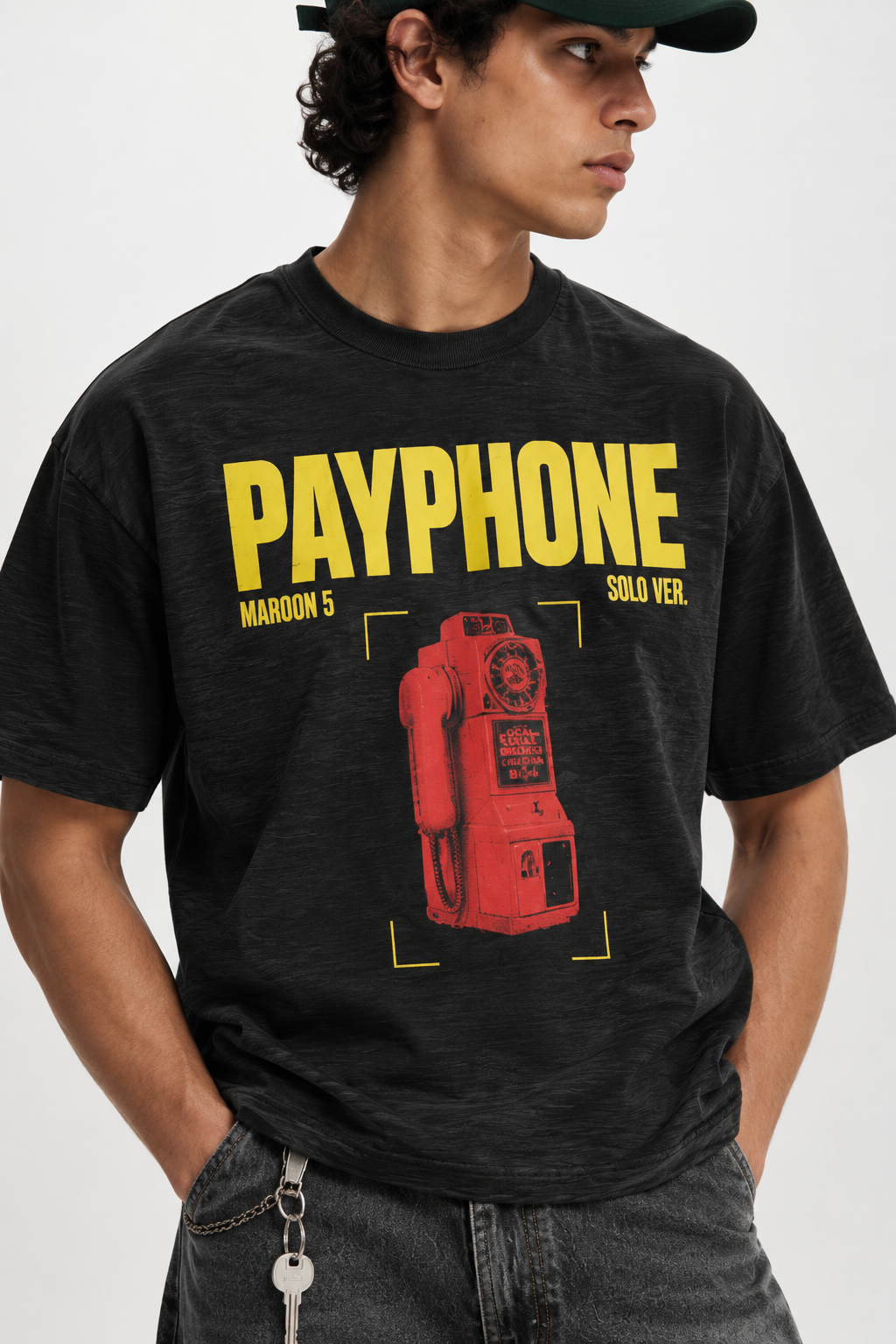 Payphone Black Slub Tee
