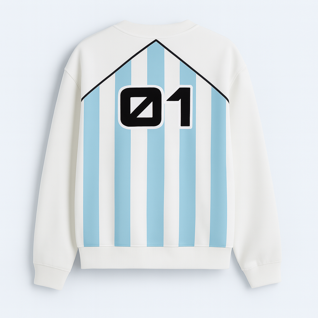 “Victory 01” White Sweatshirt