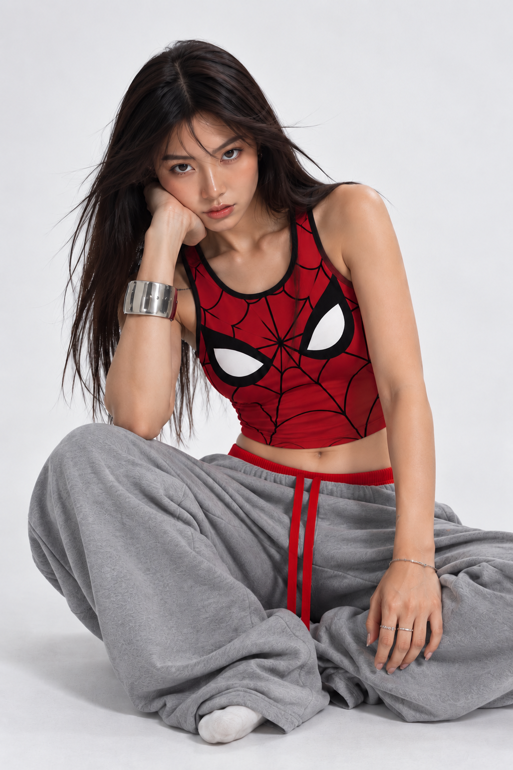 Web Slinger Crop Tank