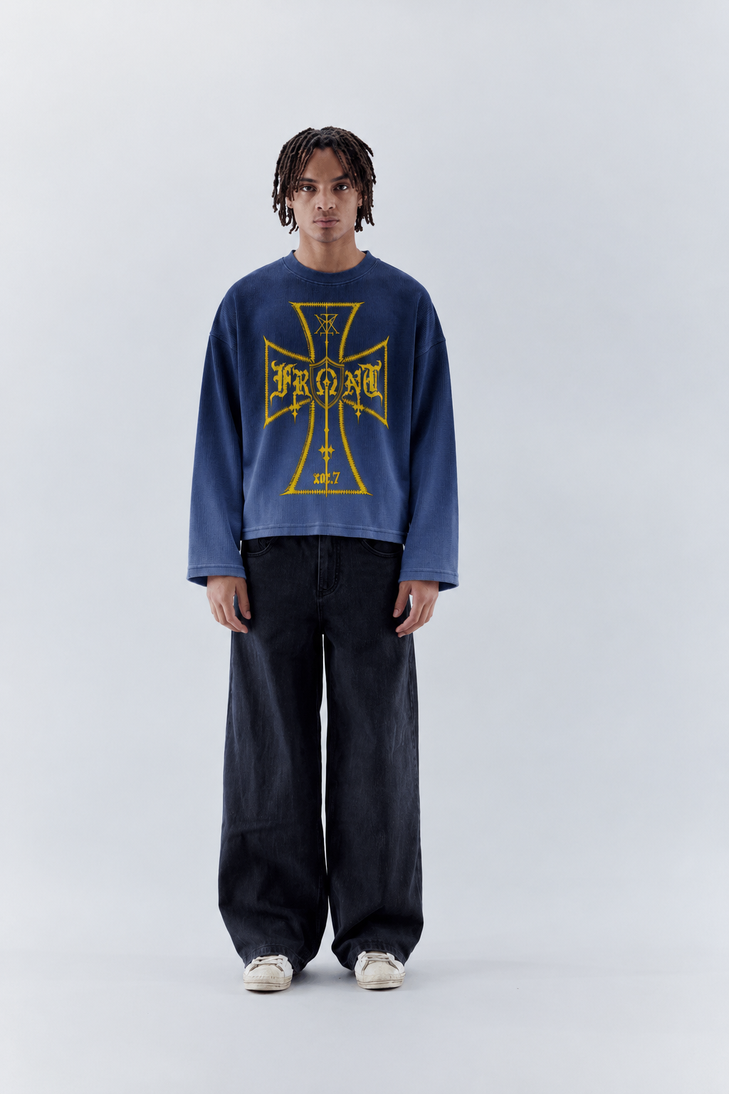 Royal Cross Waffle Tee