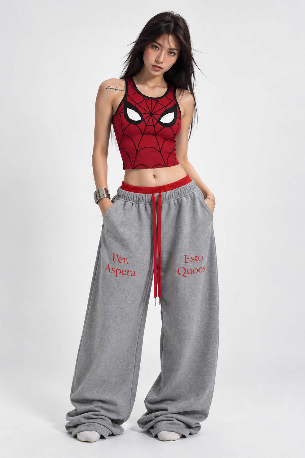 Web Slinger Crop Tank