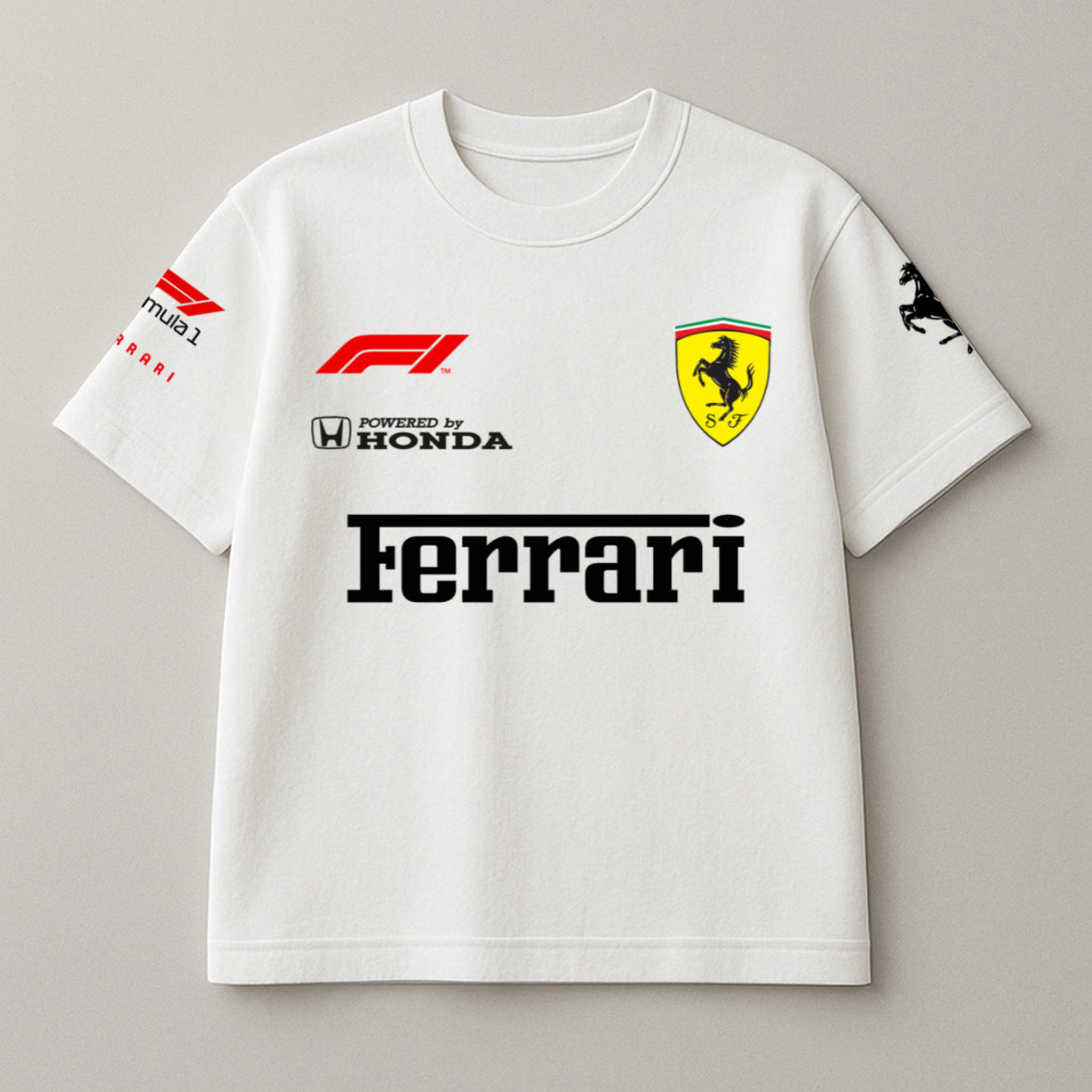 White Ferrari Regular Fit Tee