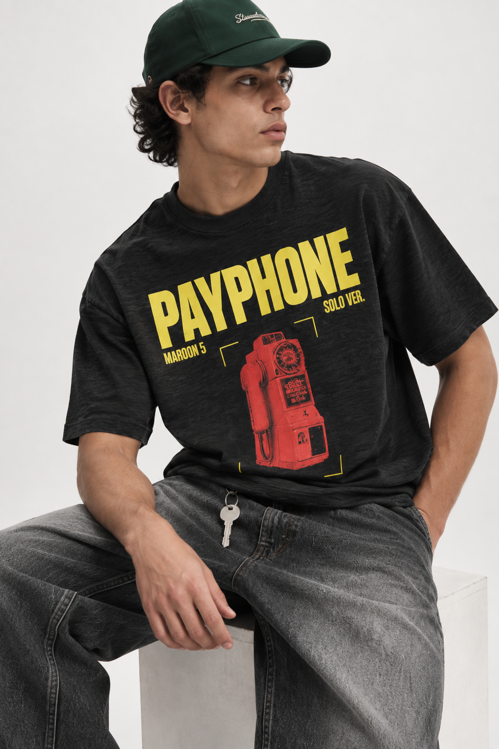 Payphone Black Slub Tee
