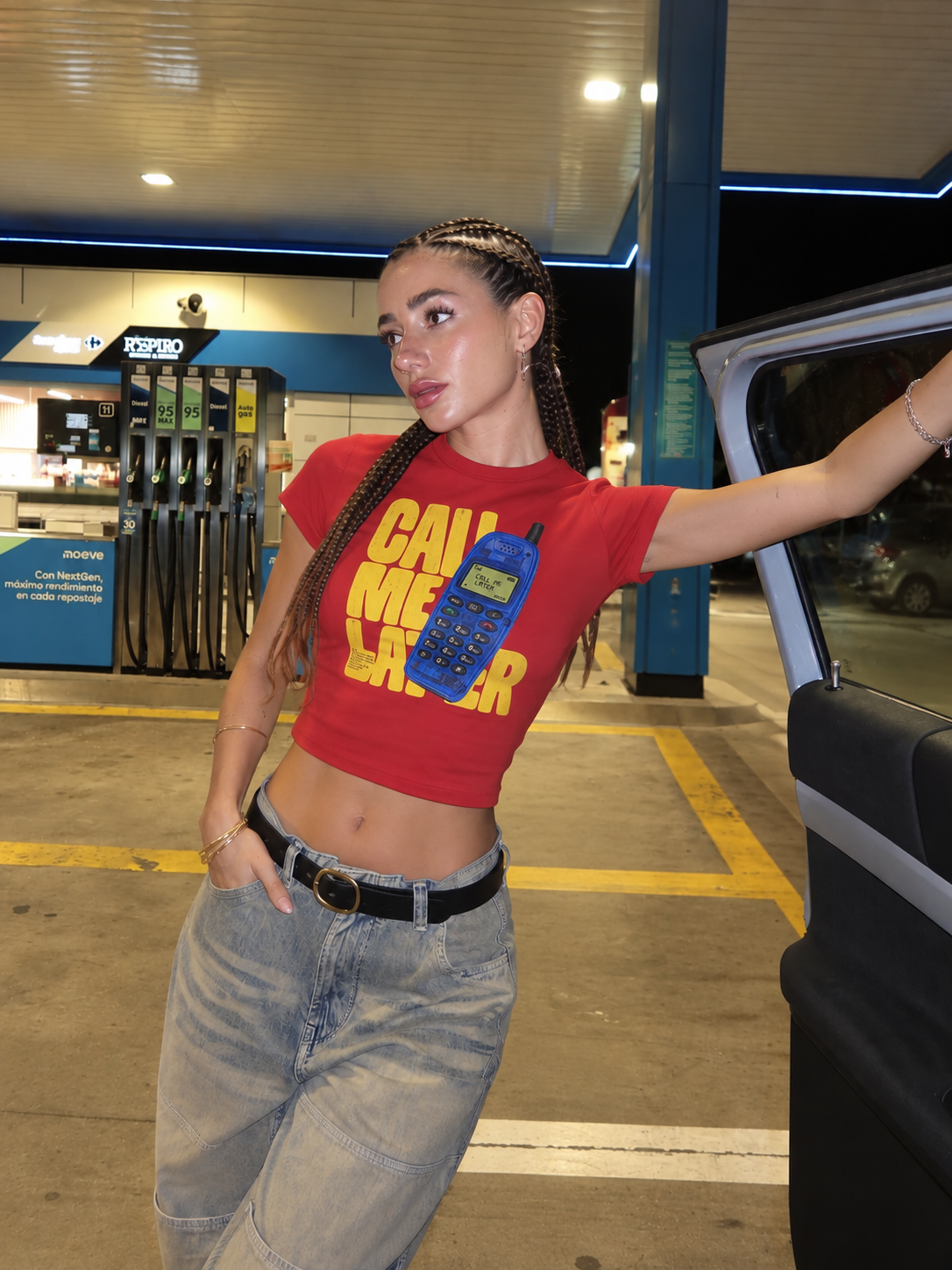Later Red Baby Tee