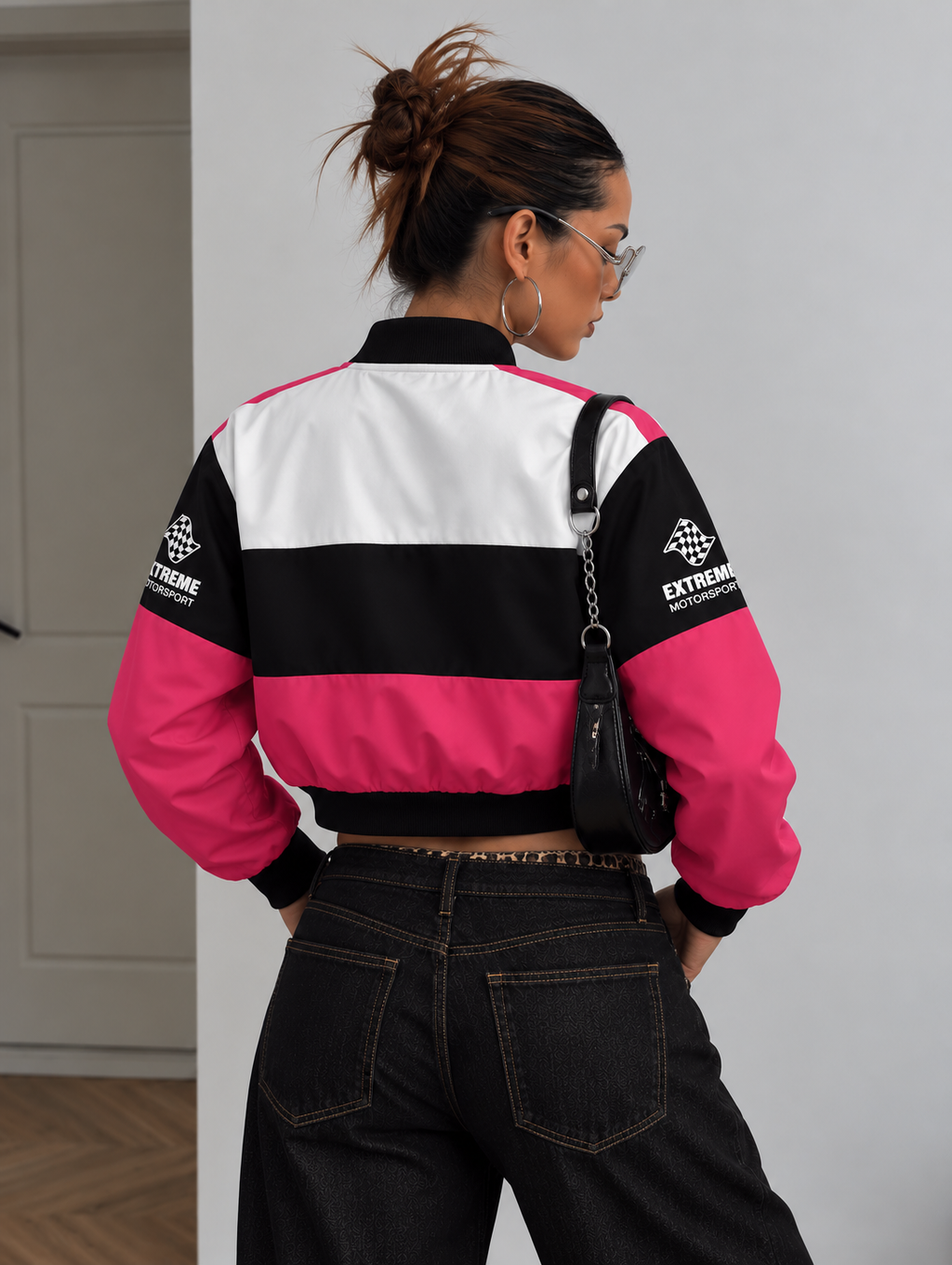 Pitlane Pink Crop Jacket