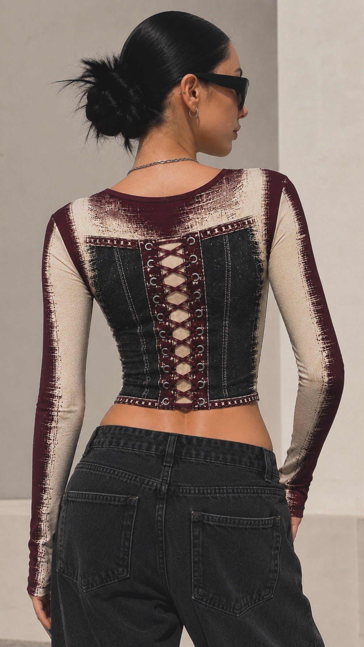 Vintage Corset Crop Top