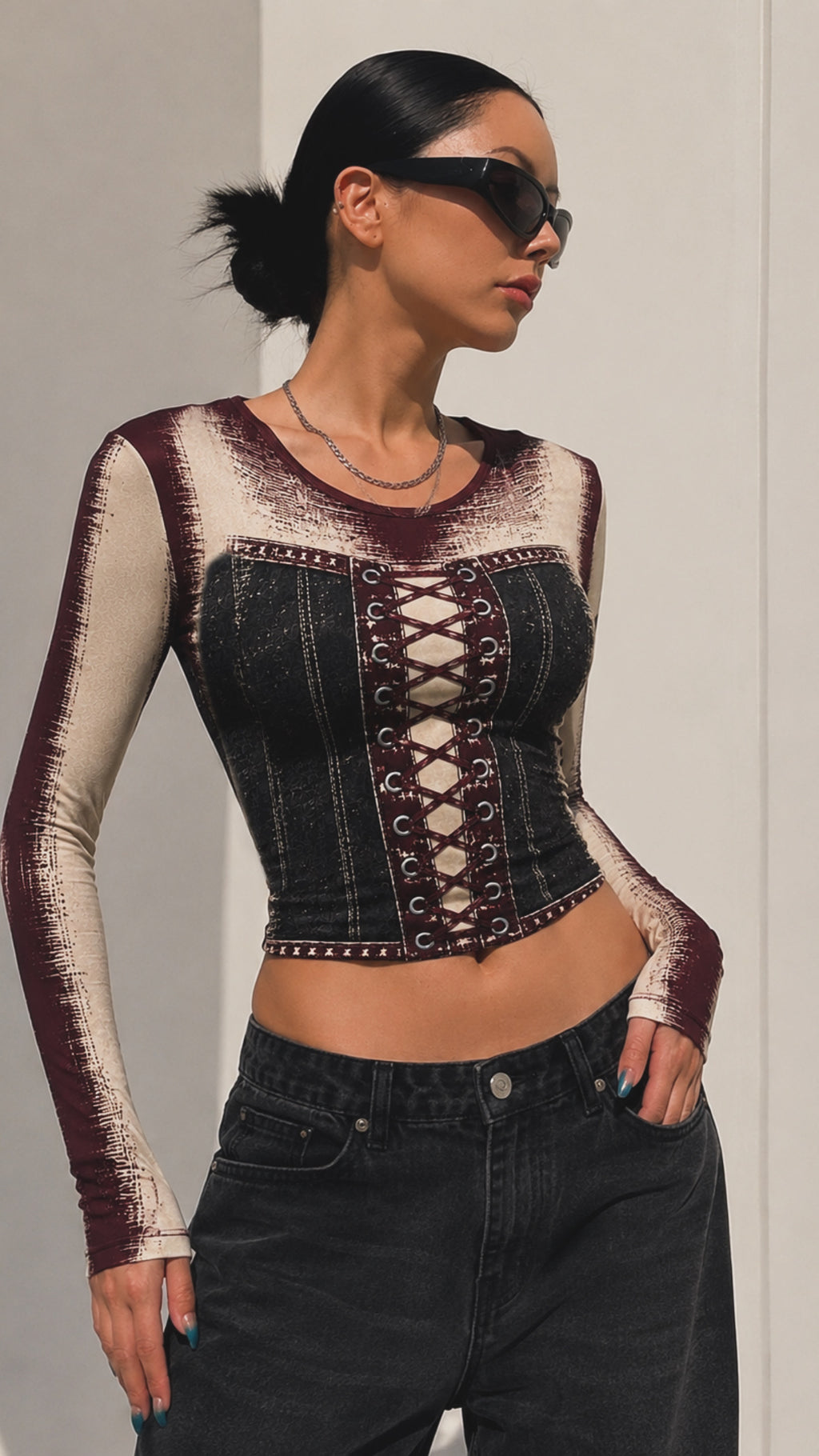 Vintage Corset Crop Top