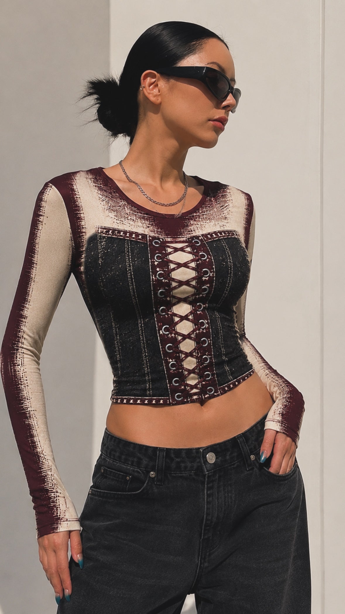 Vintage Corset Crop Top