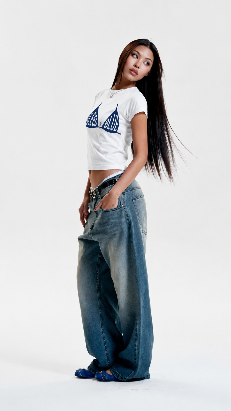 BLEED BLUE Baby Tee