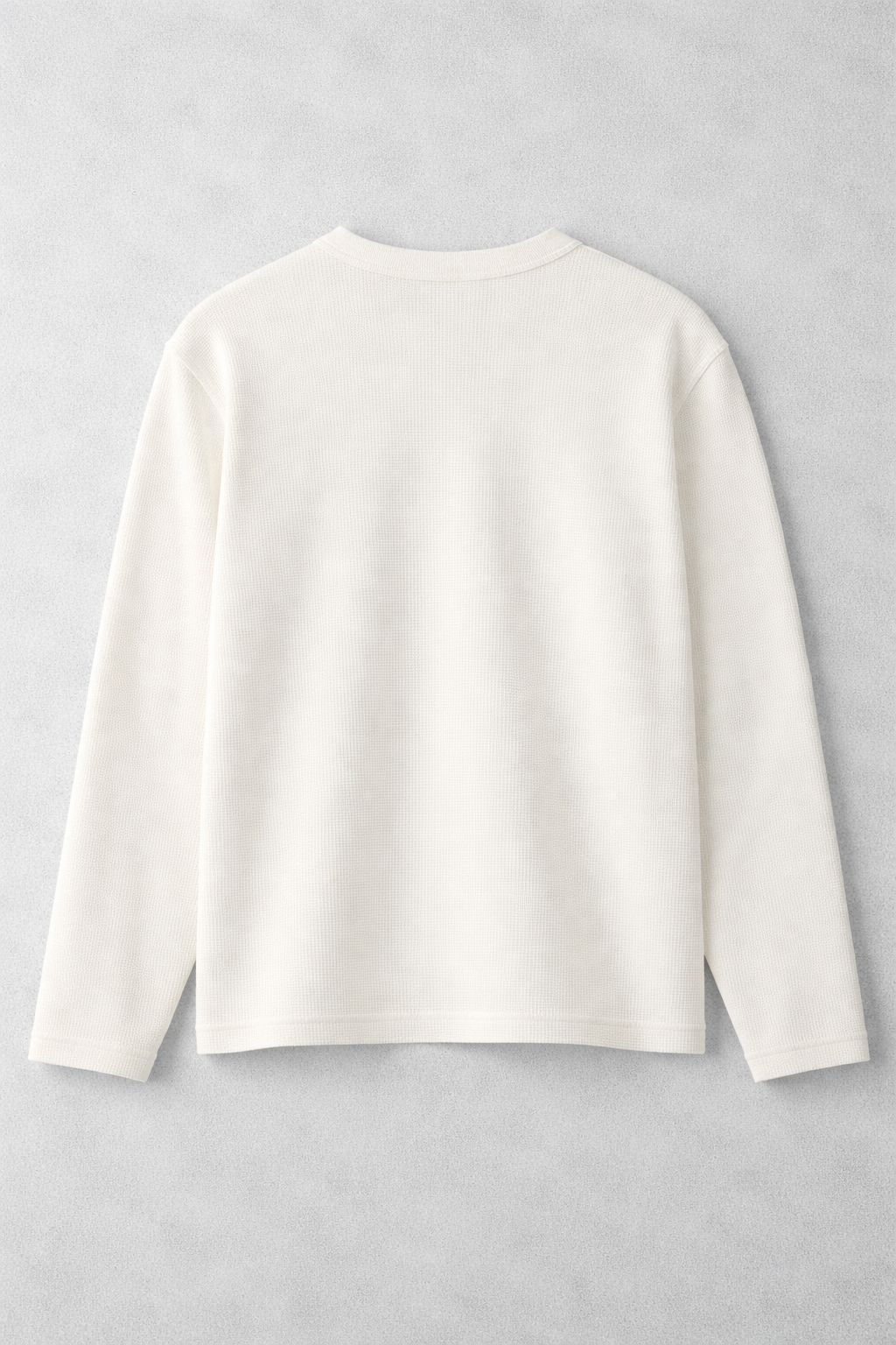 White Core Henley Waffle Tee