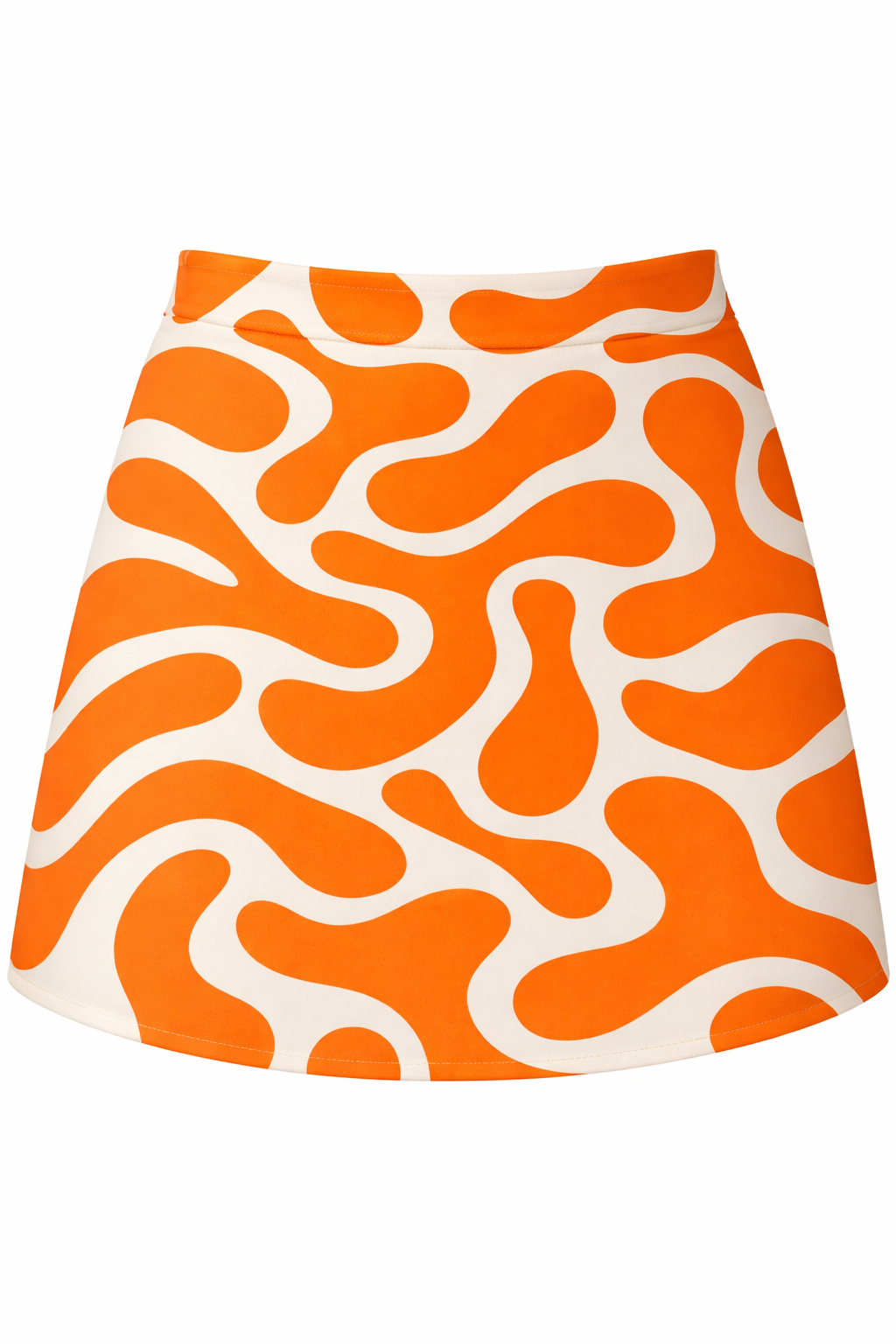 Solar Wave Orange Mini Skirt