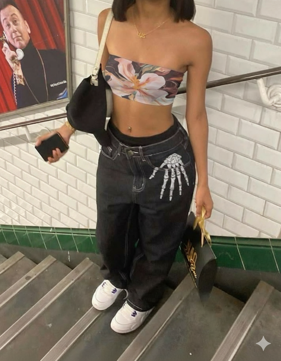 Floral Abstract Tube Top