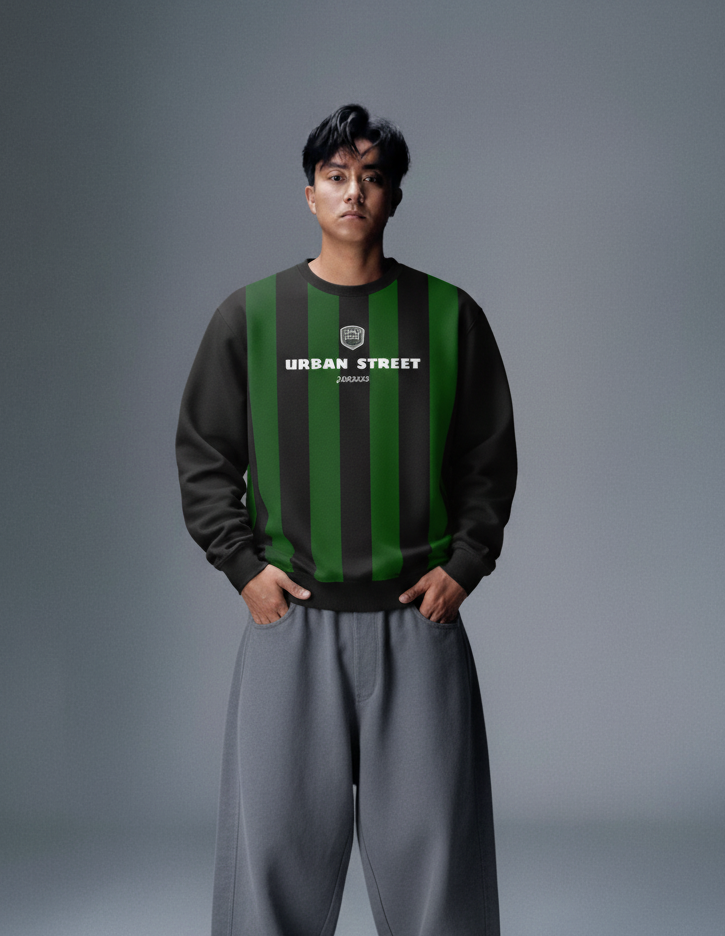 Jersey Striped Sweatshirt