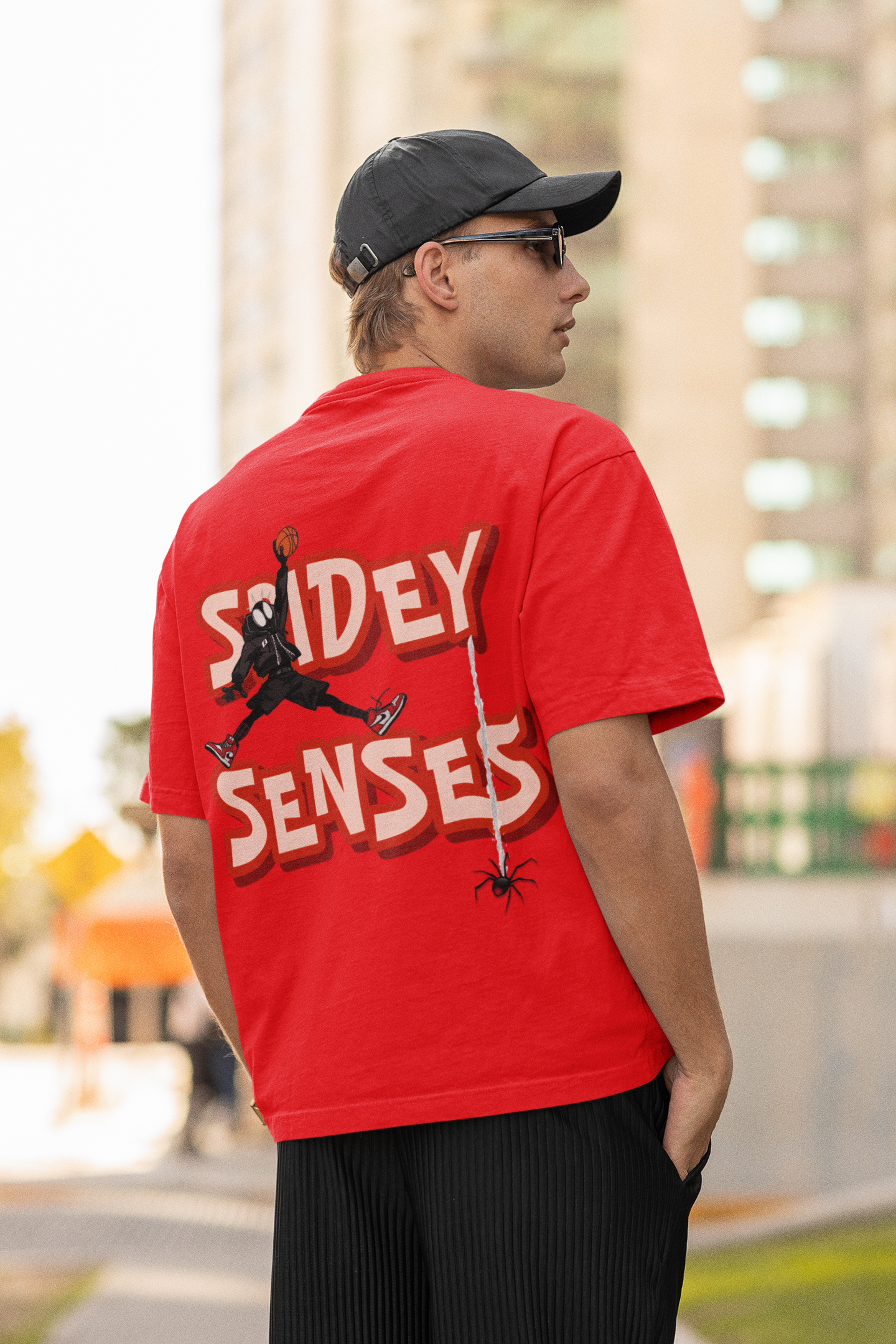 Spiderman Red Overszied Tee
