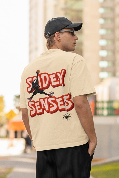 Spiderman Beige Oversized Tee