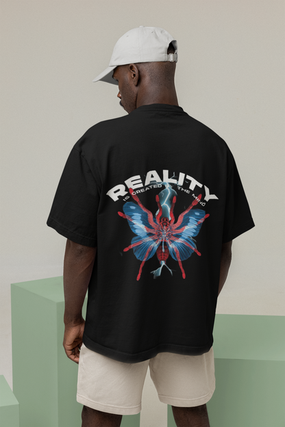 Reality Black Unisex Oversized Tshirt