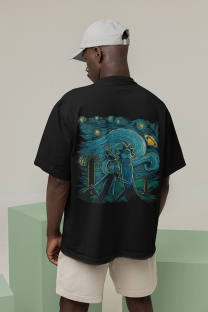 Rick and Morty Black Oversized Tshirt