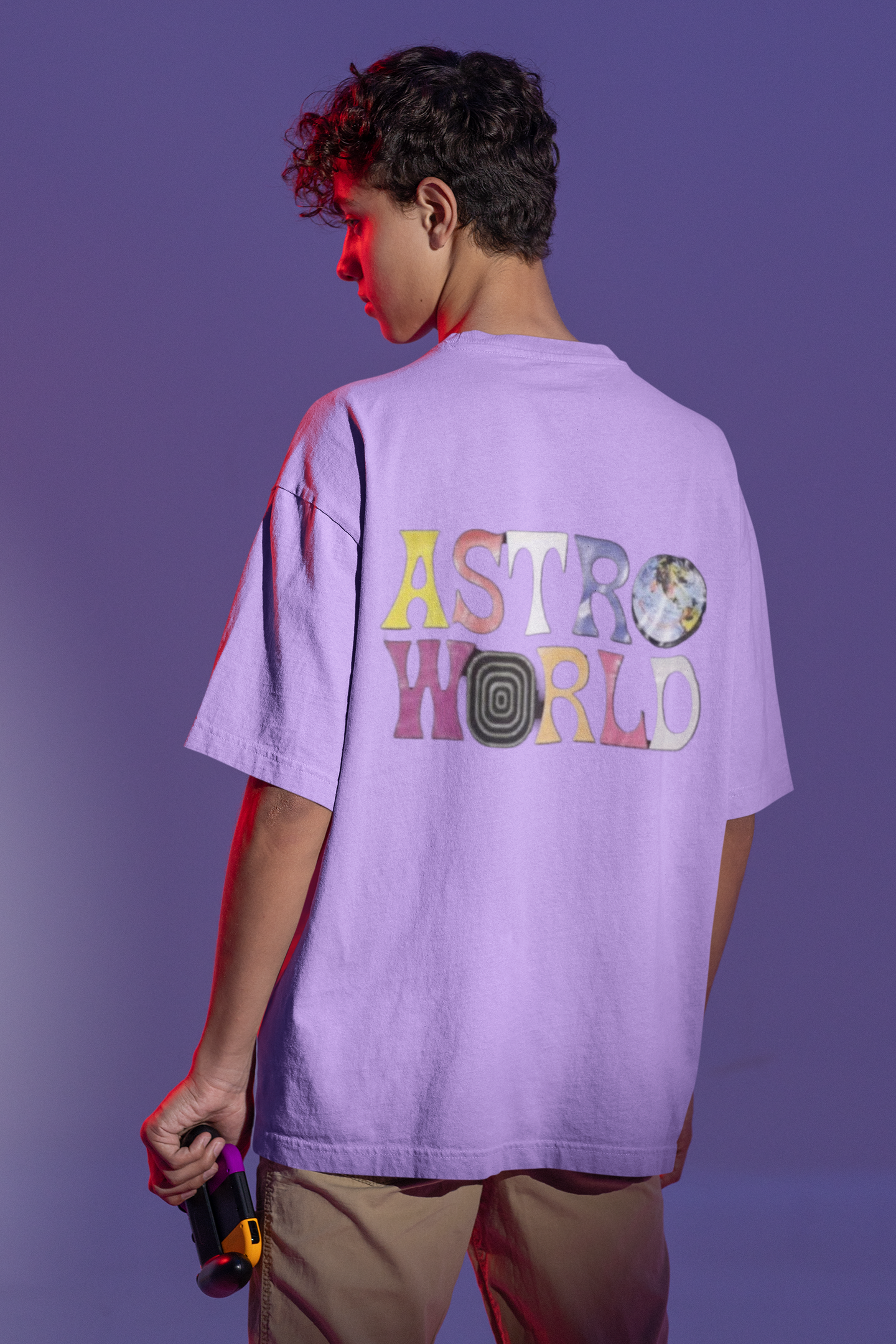 Astroworld Light Purple Unisex Oversized Tshirt