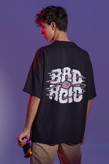 Bad Acid Black Unisex Oversized Tshirt