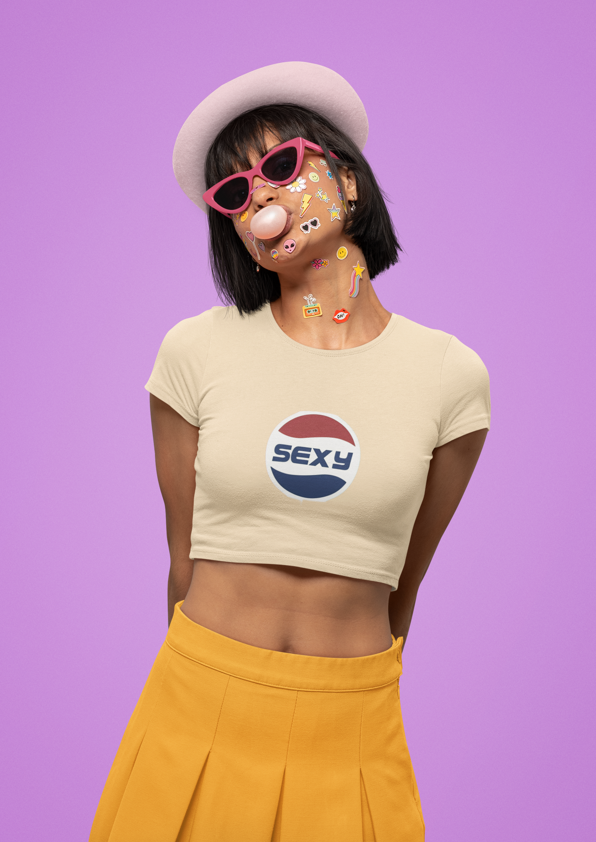 Beige Sexy Crop Top