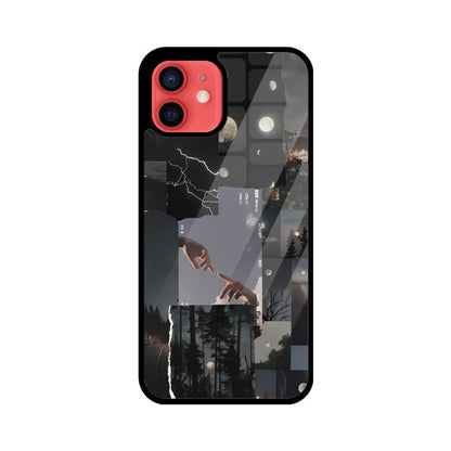 Moon Collage iPhone Glass Cover