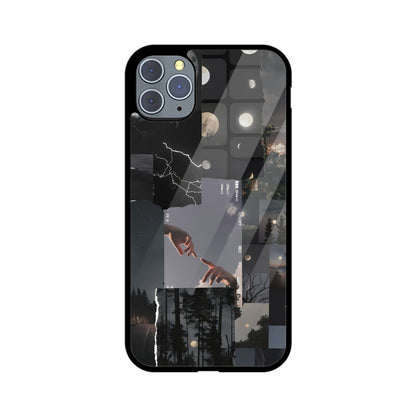 Moon Collage iPhone Glass Cover