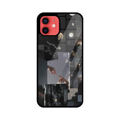 Moon Collage iPhone Glass Cover