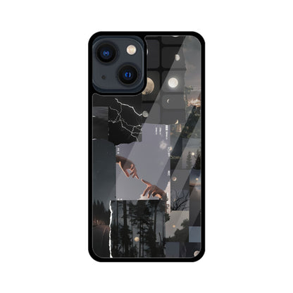 Moon Collage iPhone Glass Cover