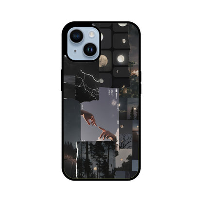 Moon Collage iPhone Glass Cover