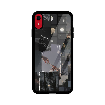 Moon Collage iPhone Glass Cover