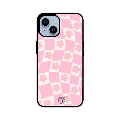 Floral Pattern Pink iPhone Glass Cover